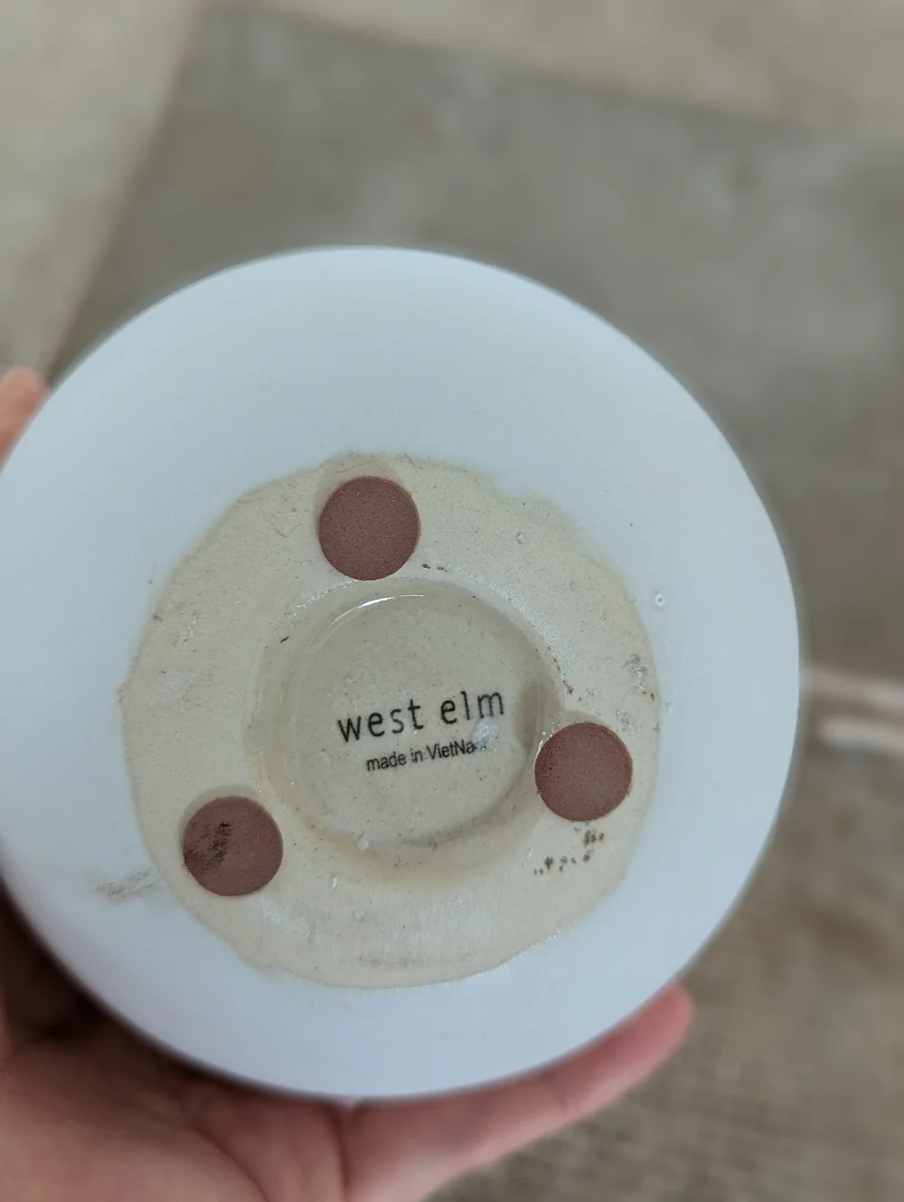 West Elm White Minimalist Bud Vase